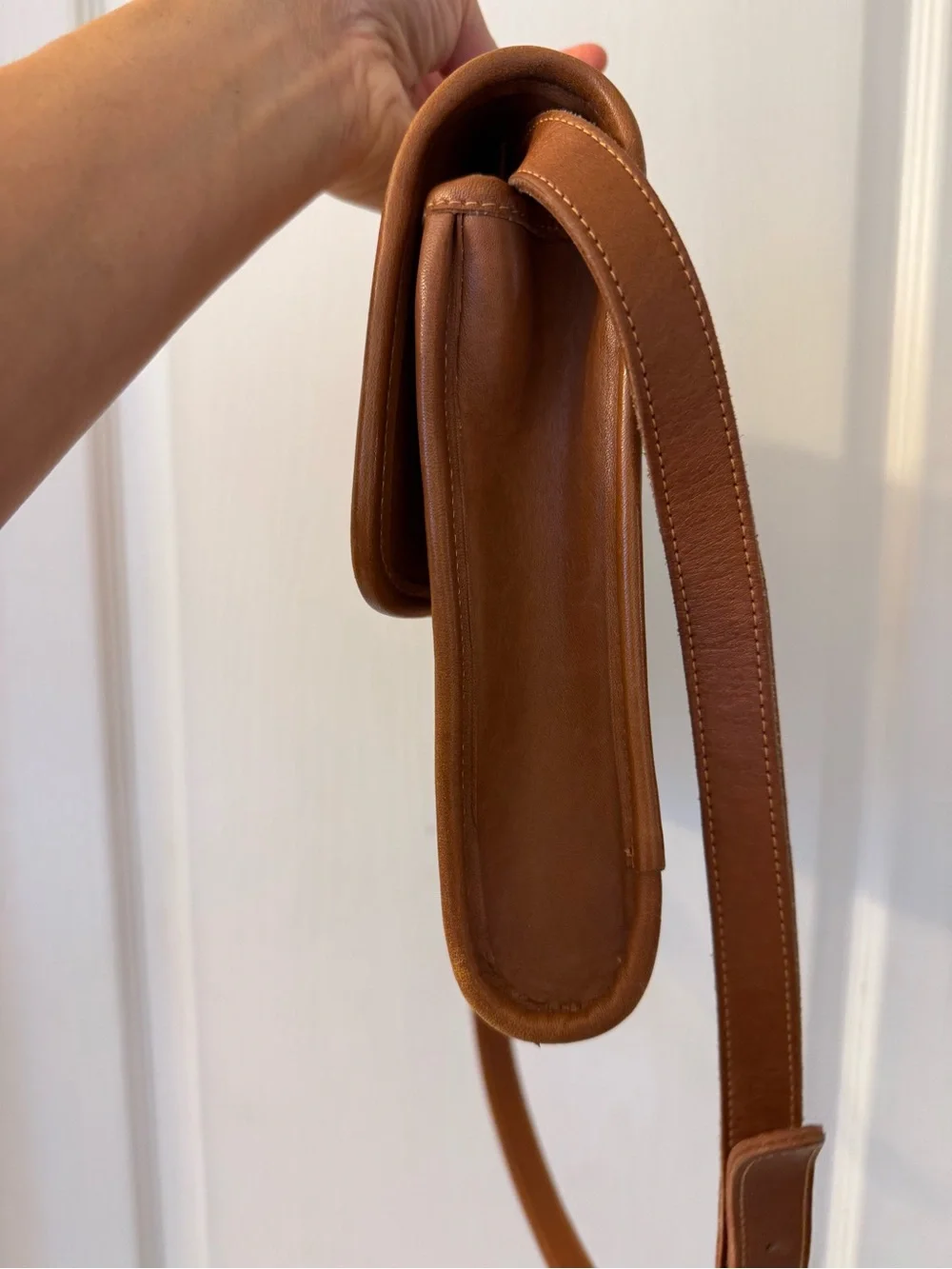 Vintage Leather Coach Slim Satchel/Brief Bag in British Tan